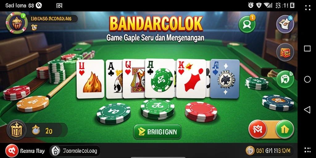 Tampilan seru gameplay Gaple BANDARCOLOK.