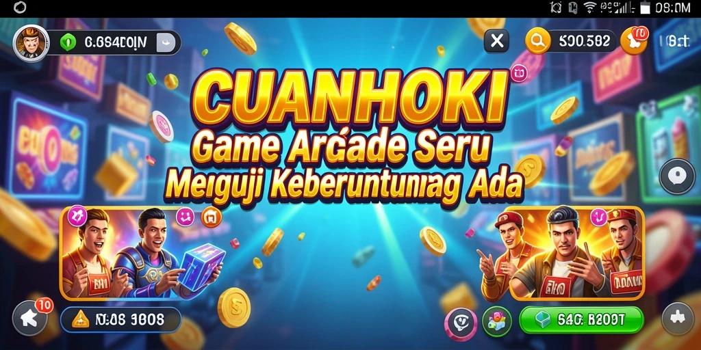 Screenshot CUANHOKI menampilkan gameplay arcade yang mendebarkan.