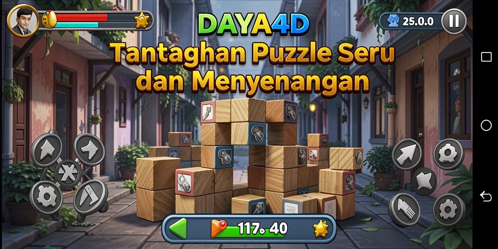 Screenshot menunjukkan gameplay Puzzle yang menarik dan menantang di DAYA4D.
