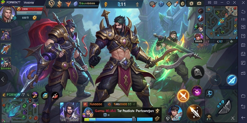 Tampilan gameplay FORWIN77 yang menegangkan dan strategis.
