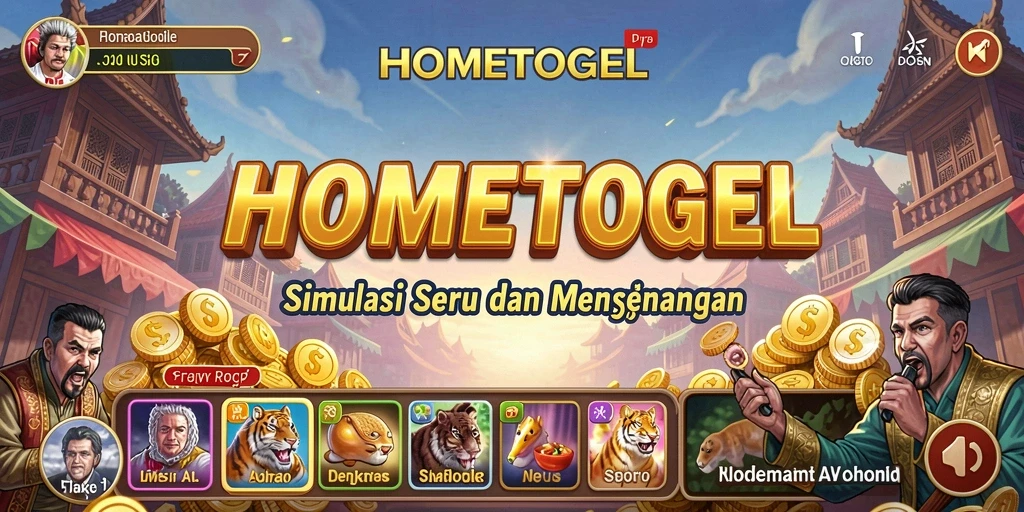 Screenshot menunjukkan gameplay HOMETOGEL yang menarik dan interaktif.