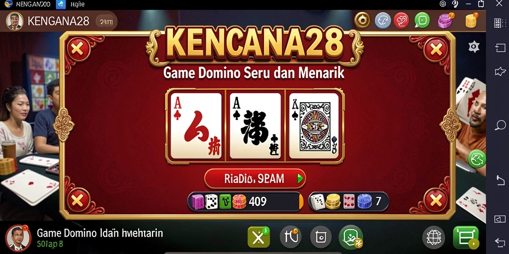 Gameplay seru Domino di KENCANA28 yang menggugah adrenalin.