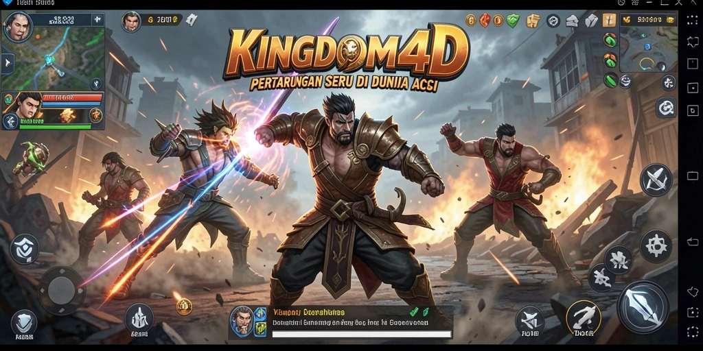Tampilan gameplay KINGDOM4D yang intens dan mendebarkan.