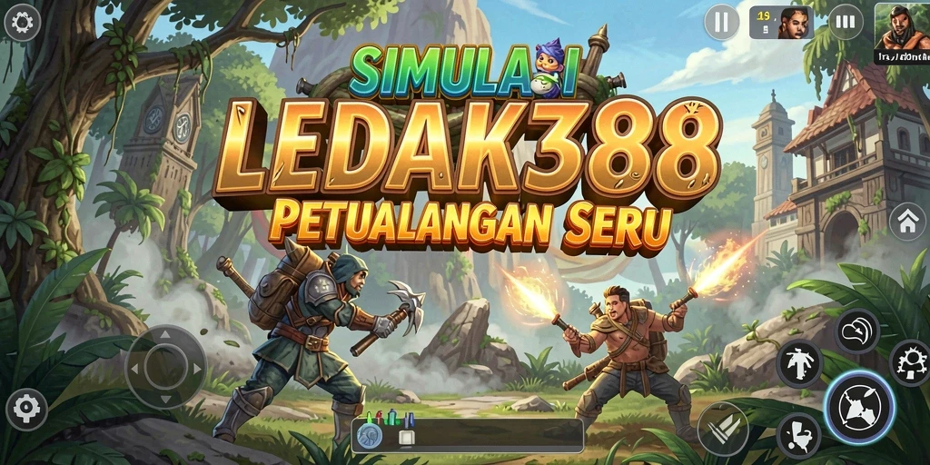 Tampilan utama gameplay LEDAK388 yang menarik dan dinamis.