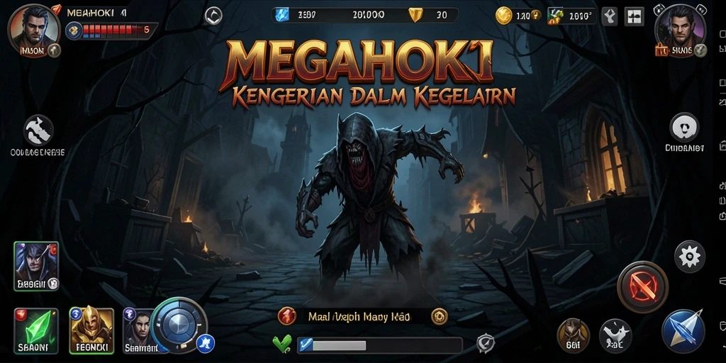 Screenshot gameplay yang menampilkan kengerian di dalam MEGAHOKI.
