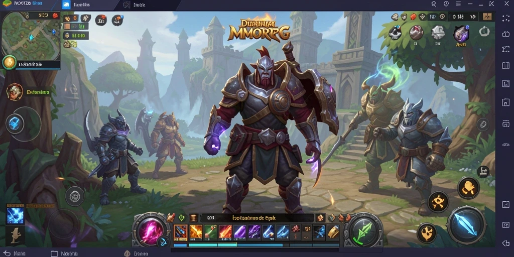 Tampilan gameplay epik dalam dunia fantasi MMORPG NOX123.