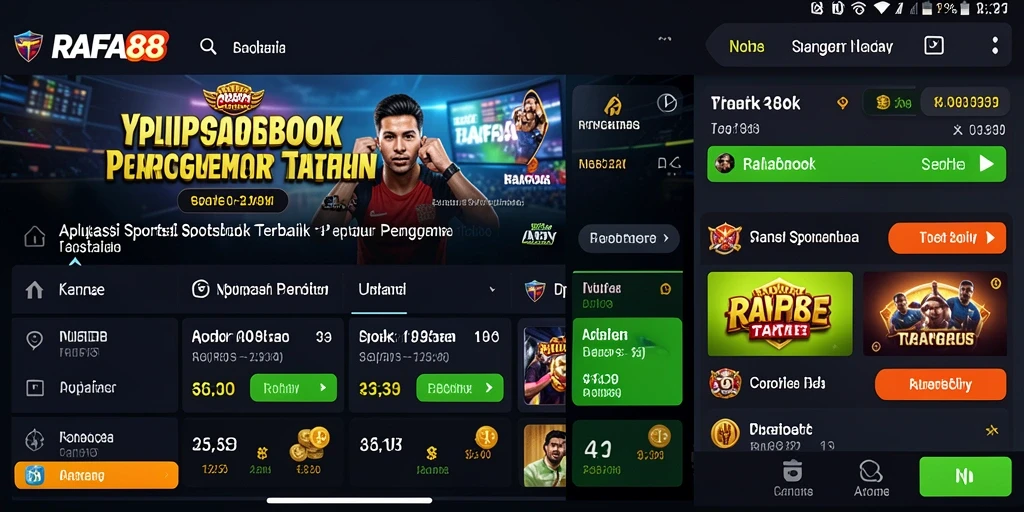 Screenshot RAFA88 menampilkan antarmuka taruhan olahraga yang interaktif.