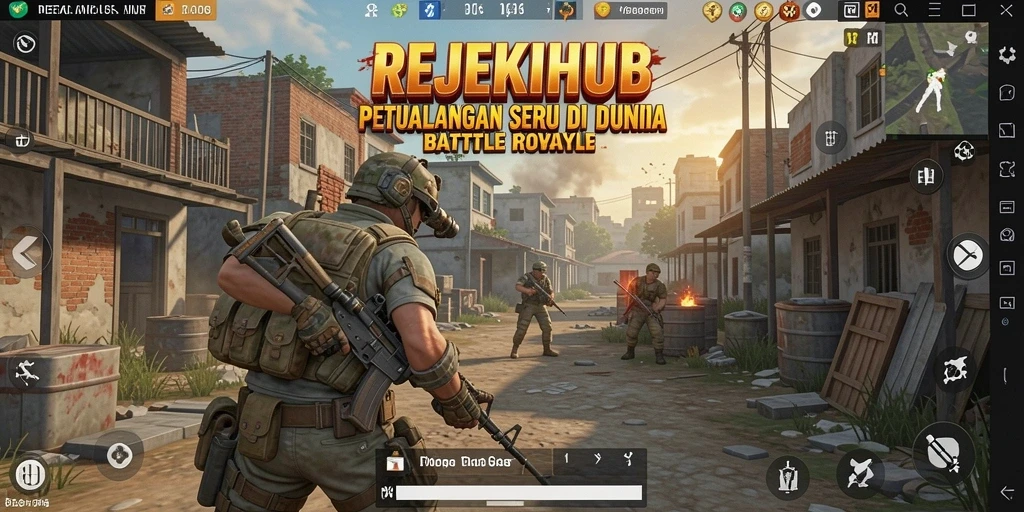 Tampilan gameplay dinamis dan penuh aksi di REJEKIHUB.