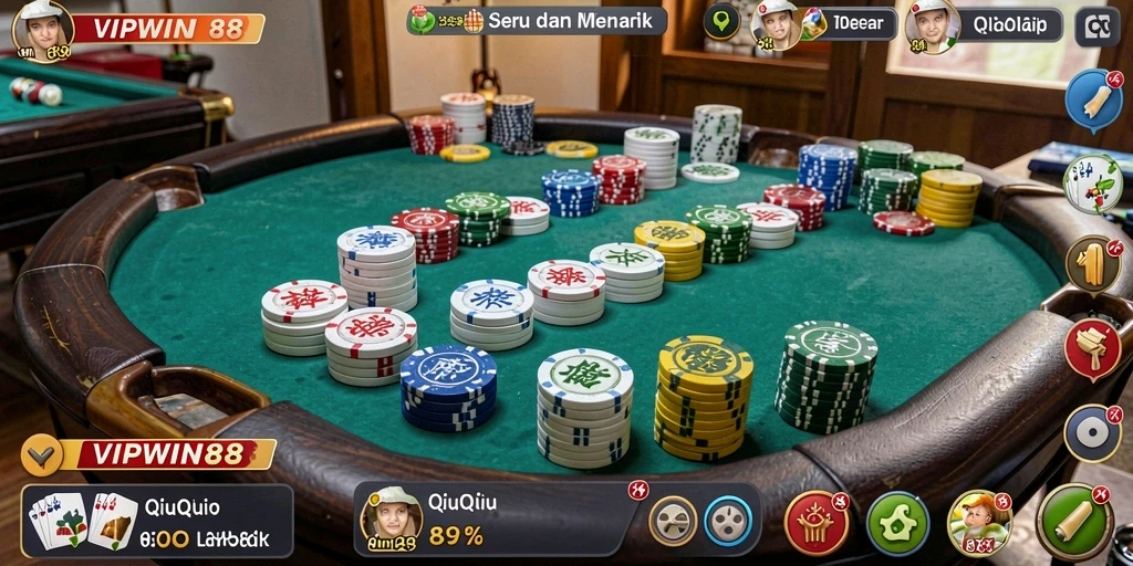 Screenshot utama menampilkan gameplay seru QiuQiu.